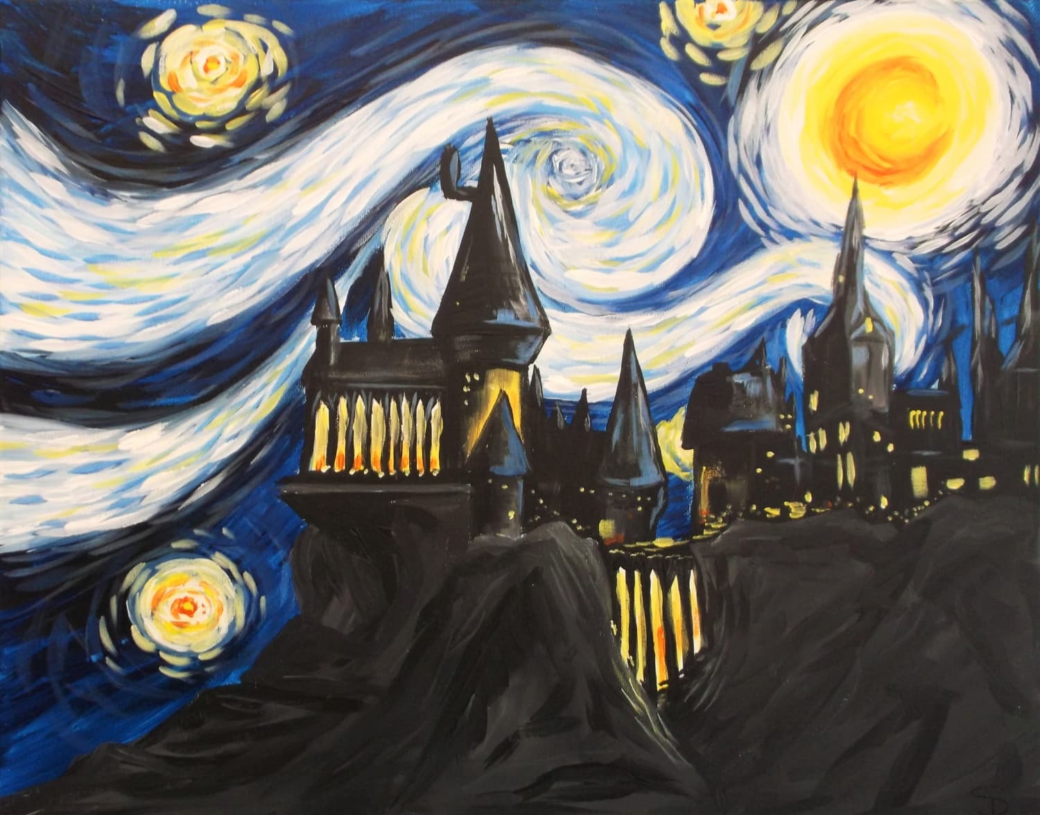 A Magical Starry Night Wine and Canvas Bloomington