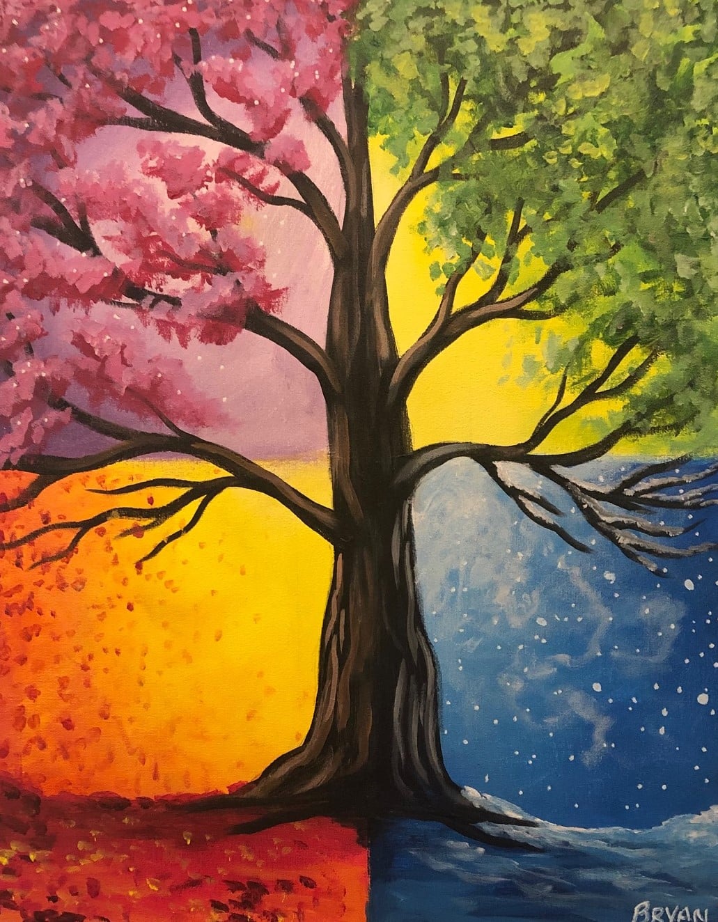 4 Seasons Paint And Sip Wine And Canvas Columbus