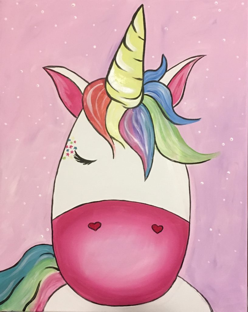 Rainbow Unicorn Paint and Sip