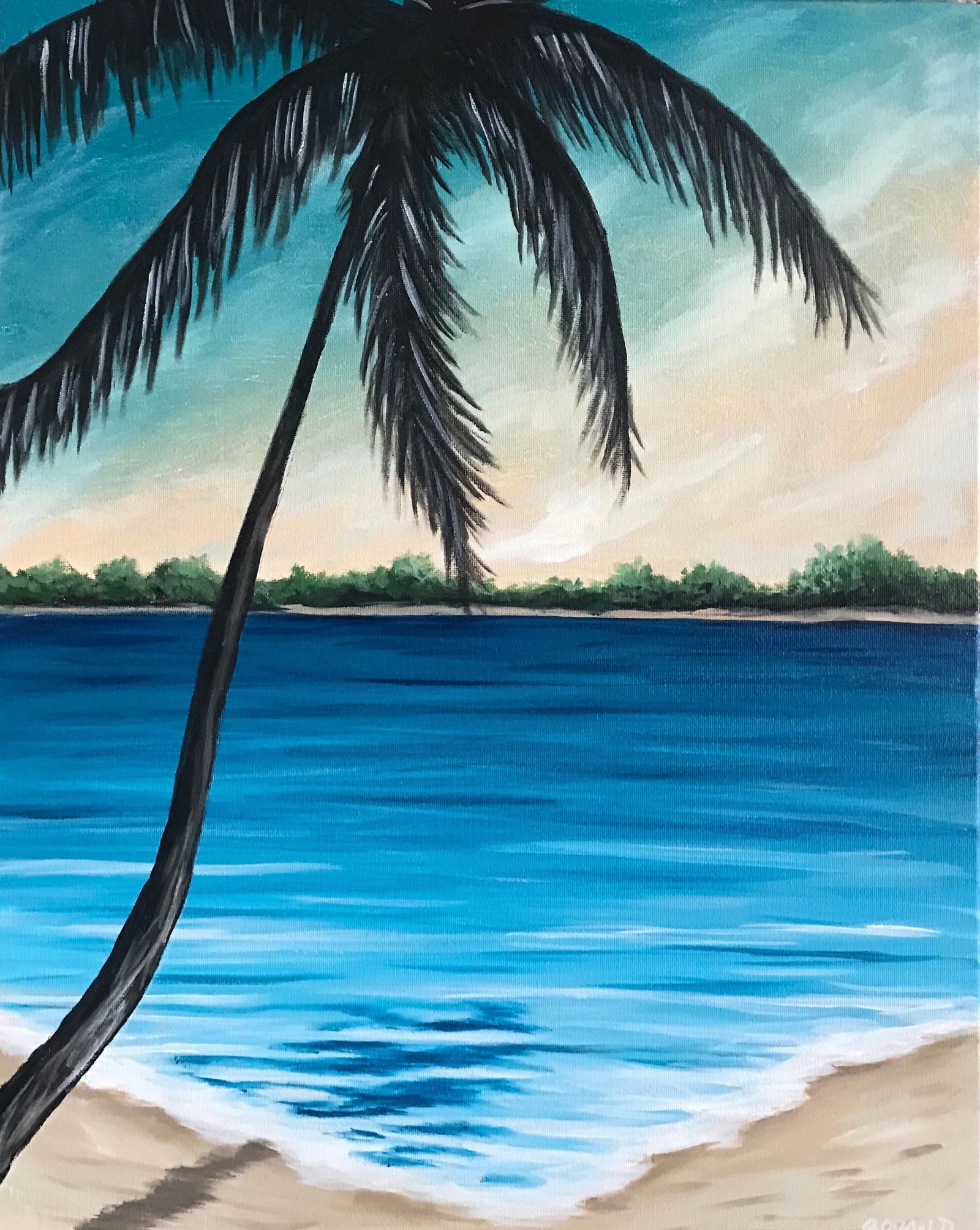 Nostalgia Beach – Paint and Sip Event - Wine and Canvas - Columbus