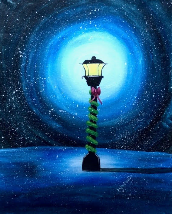 Christmas Lampost Paint and Sip