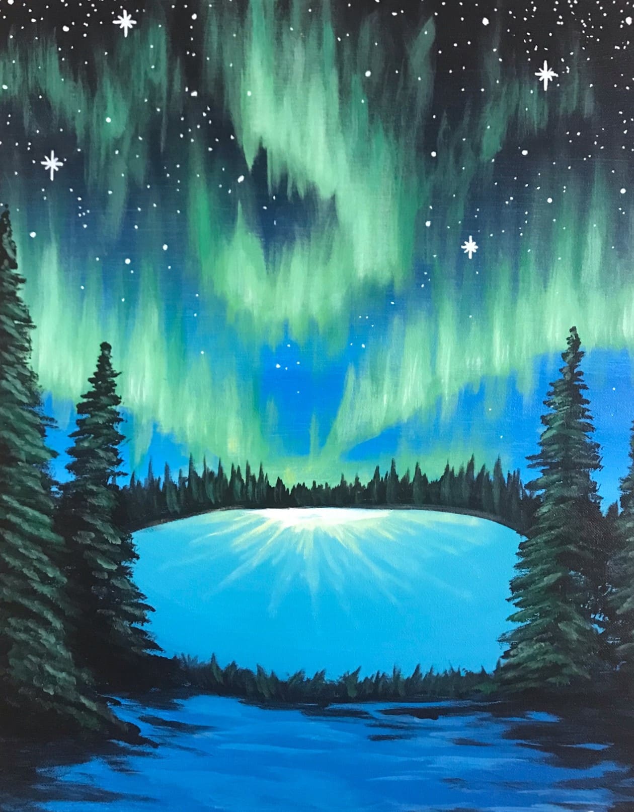 Northern Lights Blue Paint and Sip