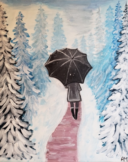 Snowy Walk Paint and Sip