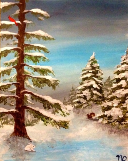 Woodland Creatures Paint and Sip