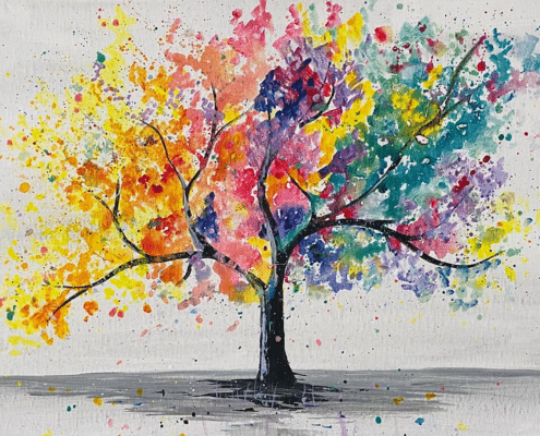 paint and sip columbus rainbow