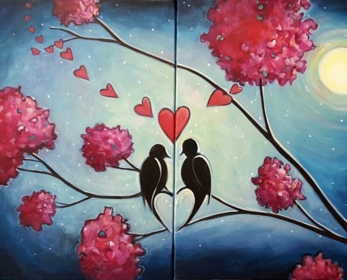 paint and sip, valentines day, things to do in columbus, painting classes near me, columbus, date night, date night idea
