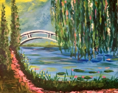monet lillies paint and sip columbus