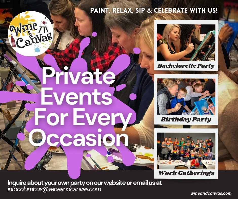 private event paint and sip columbus painting art