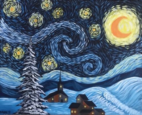 paint and sip, columbus, canvas, wine art, things to do in columbus