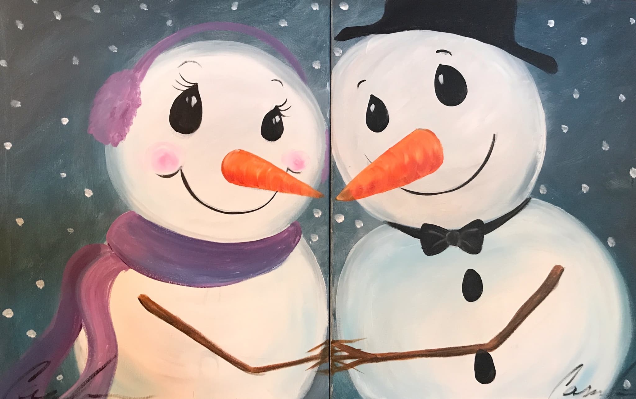 paint and sip, things to do in columbus, wine and canvas, date night, date night idea,