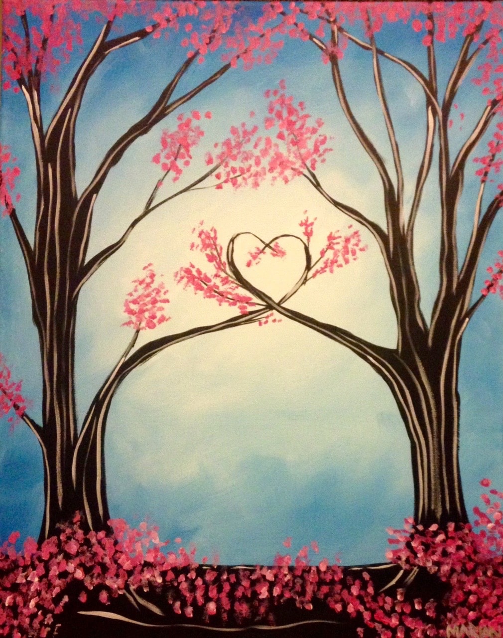 paint and sip, sip and paint, things to do in columbus, wine and canvas, the Henderson House, counterbalance brewery, art in columbus, painting,