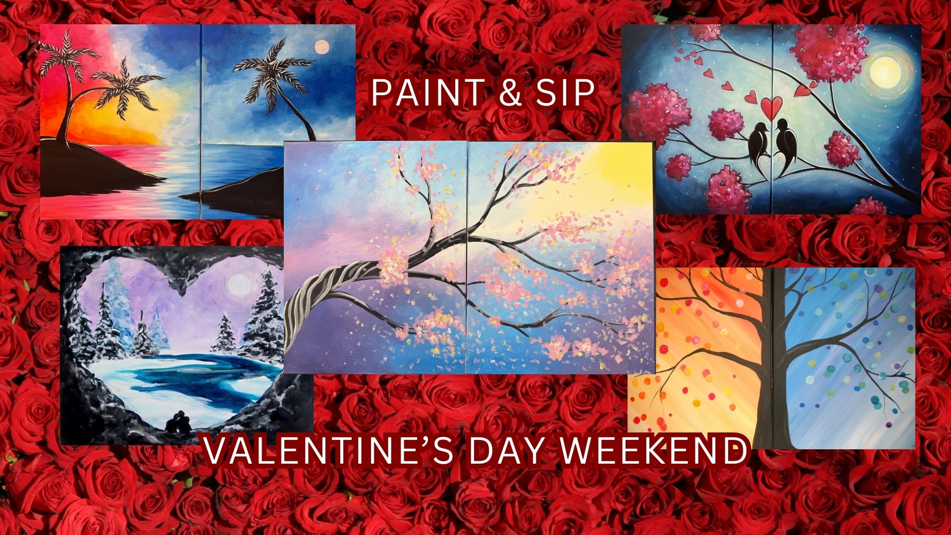 Valentines Day Weekend Paint & Sip Style - Wine and Canvas - Columbus