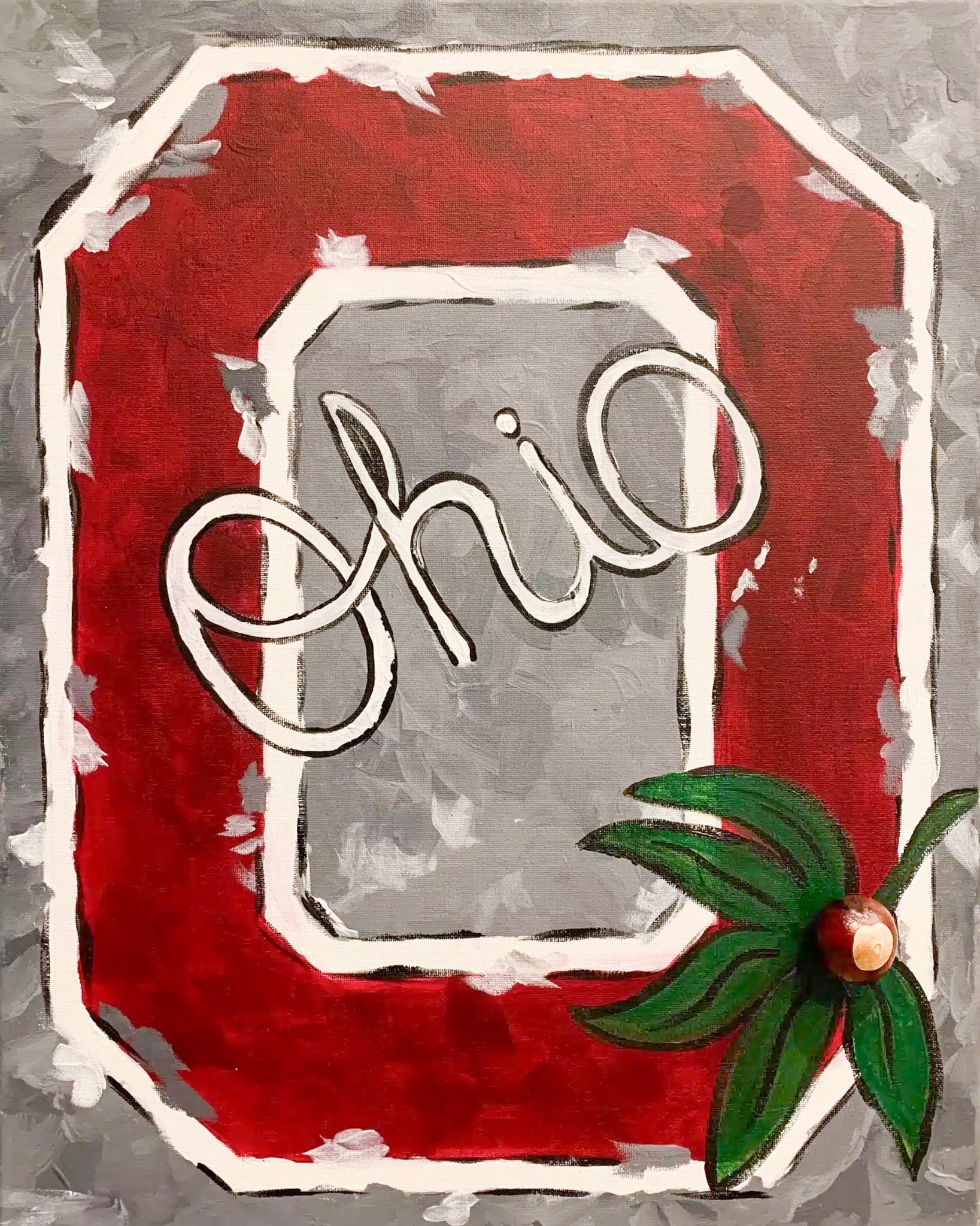paint and sip, sip and paint, paint and sip columbus, sip and paint columbus, wine and canvas, canvas, ohio state art, buckeye art, art in columbus, wine, drink specials, painting, date night,
