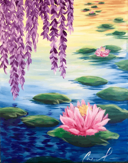 Orlando Art Party - Water Lilies & Willows