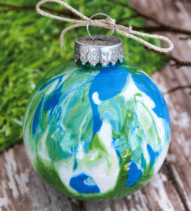 Fort Myers Poured Paint Ornaments