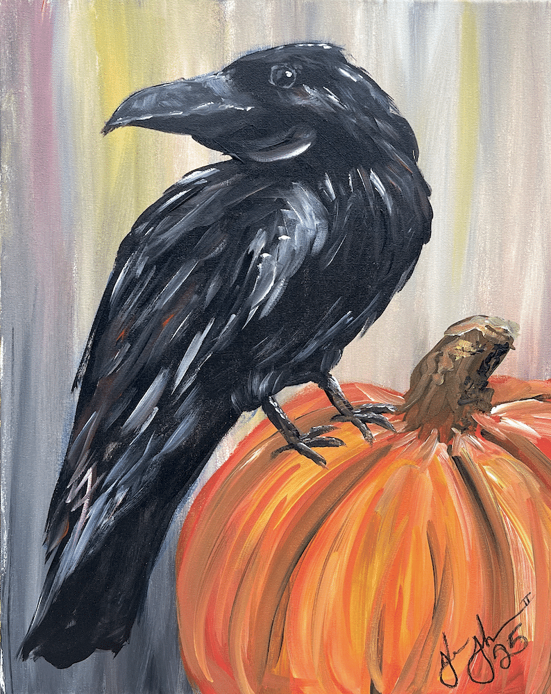 paint and sip Raven