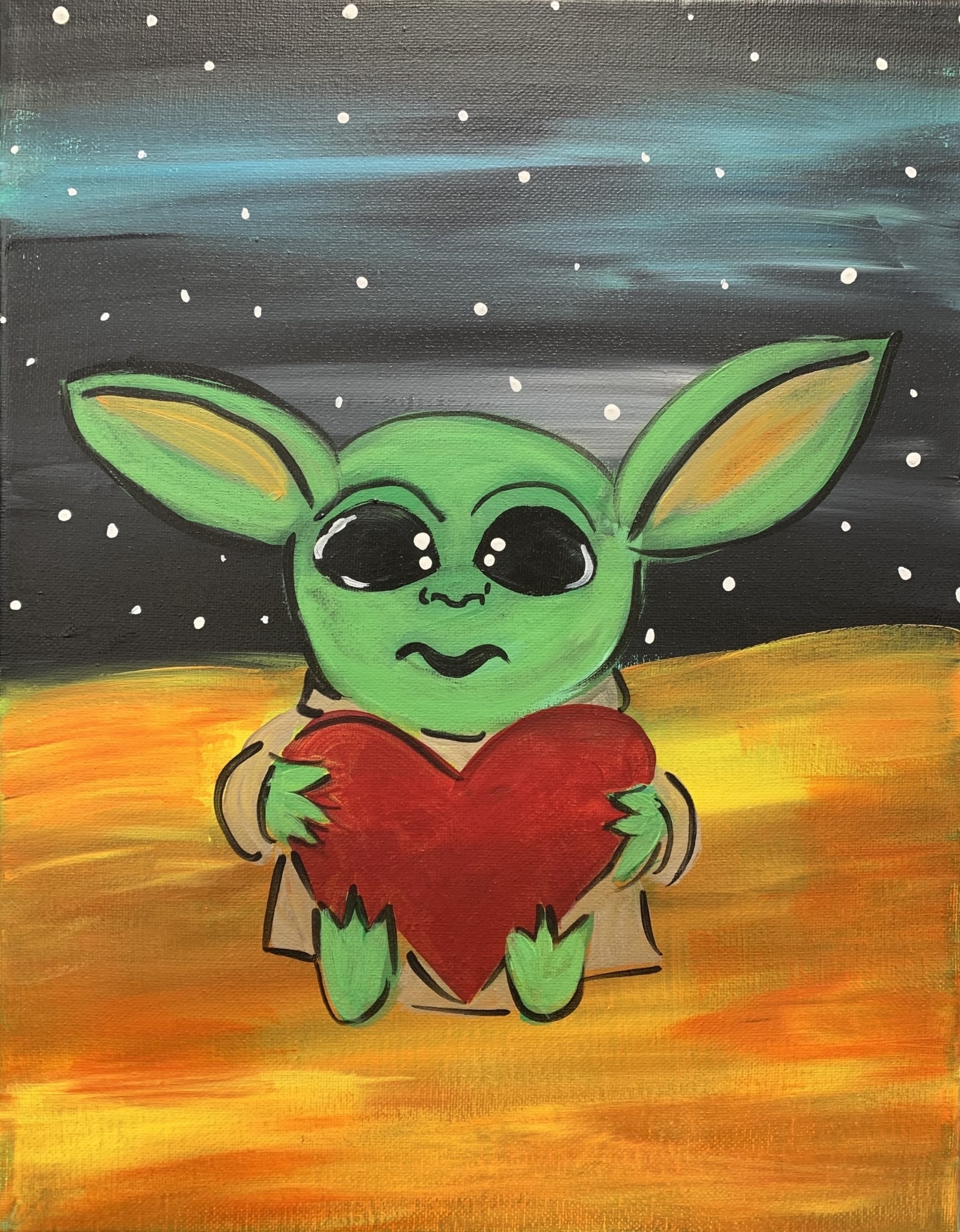 Cape Coral Sip and Paint - Love Baby Yoda