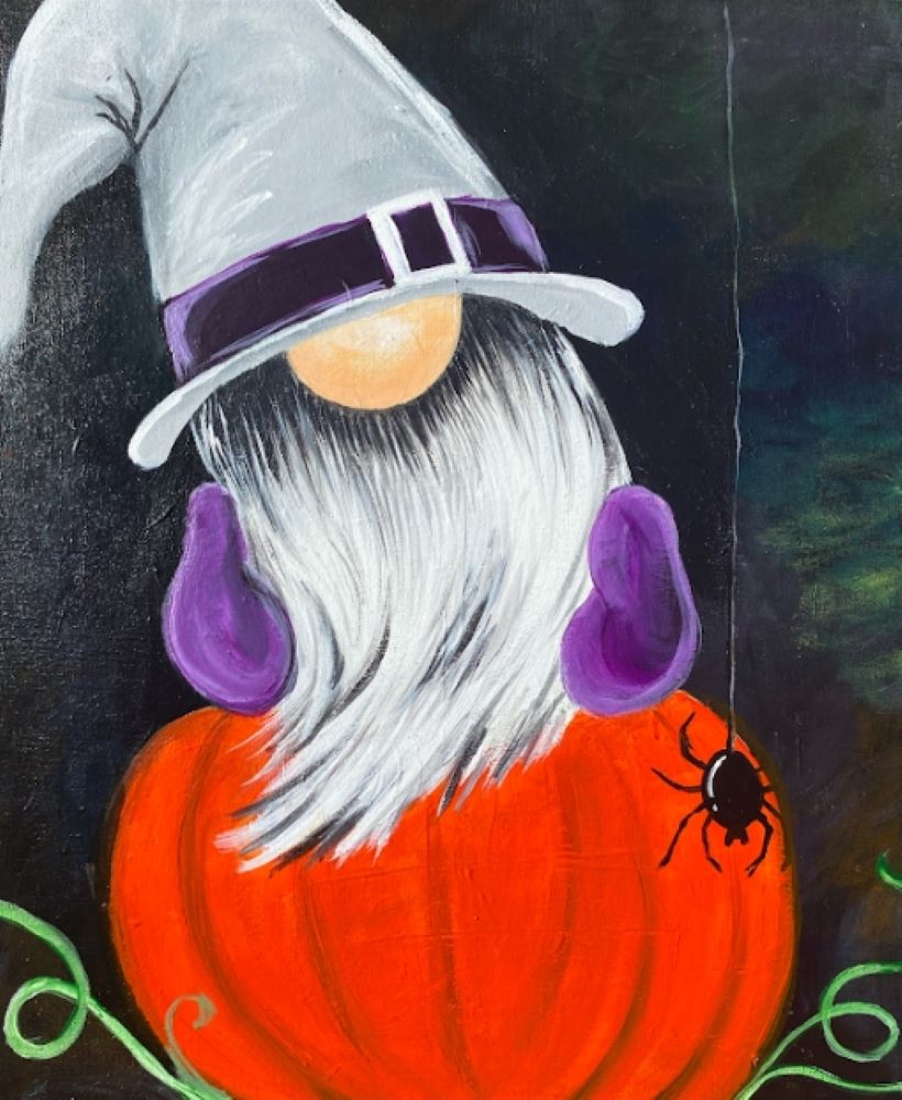 paint and sip Witchy Gnome