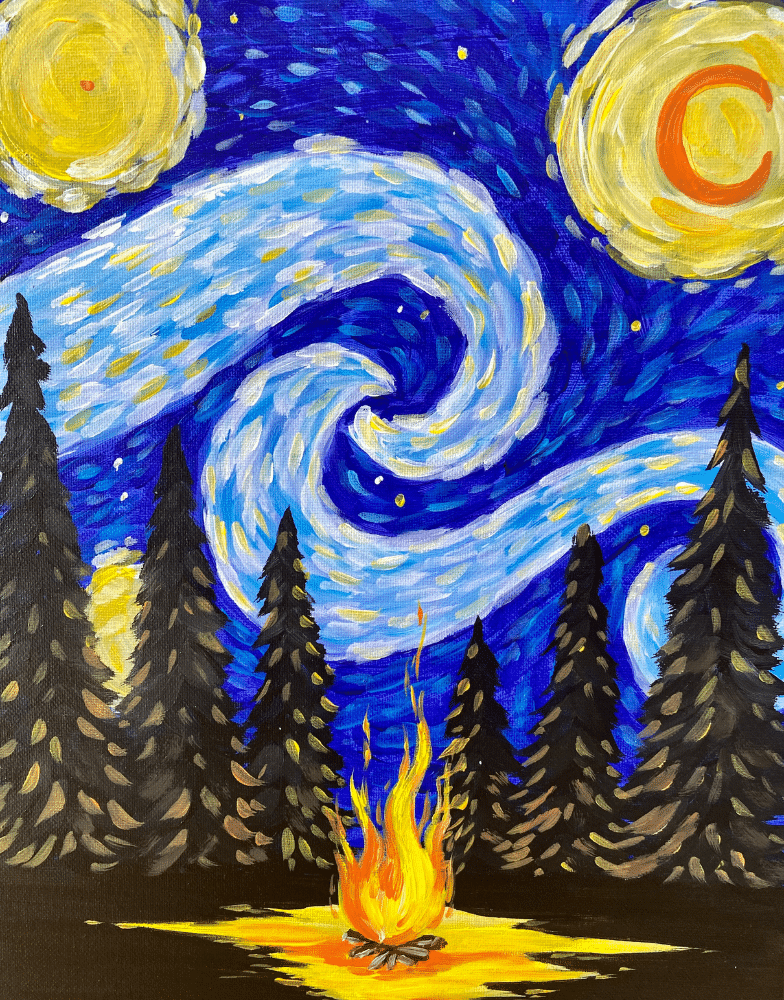 Orlando Starry Campfire Paint & Sip @ Crush Yard 🕯️🎃