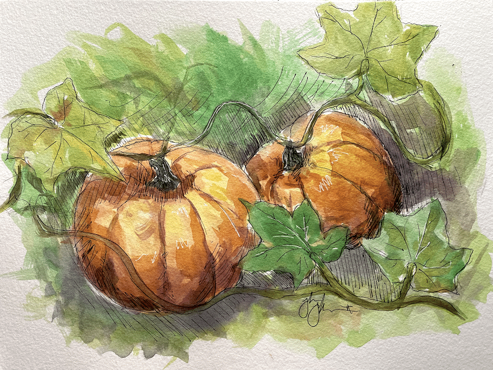 North Port Paint Event - Watercolor Pumpkins