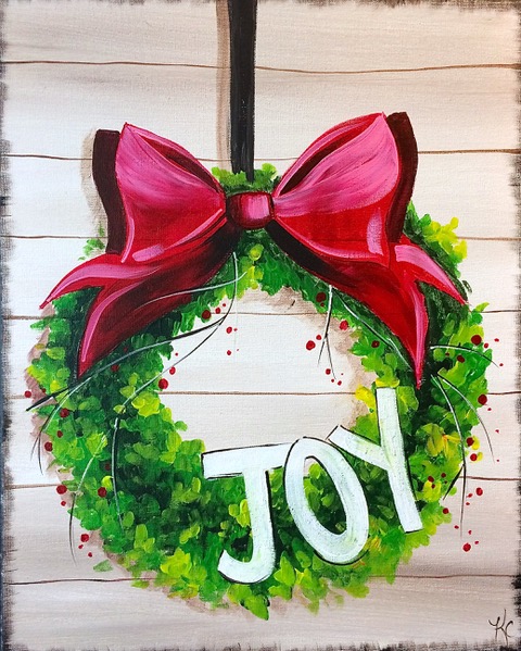 Cape Coral Canvas Class - Christmas Wreath