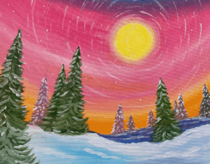 Orlando Snowy Trees Paint & Sip @ Crush Yard 🌲❄️