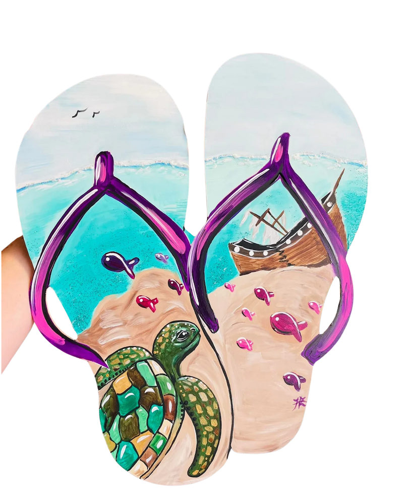 Estero Art Party - Flipflop Wood Signs