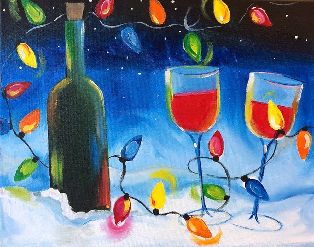 Orlando Paint & Sip Wine and Lights @ Flippers SODO