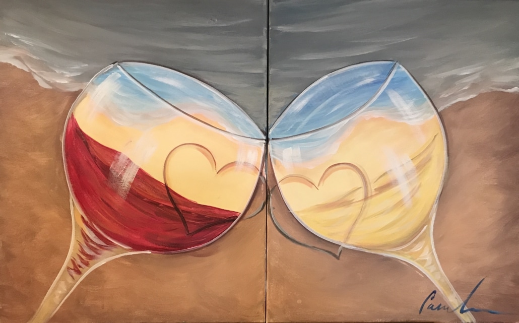 Fort Myers Paint and Sip - Hearts in the Sand