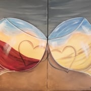 St Pete Wine and Paint - Hearts in the Sand