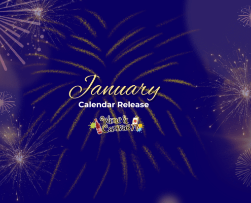 January Paint and Sip Events - Cheers to a Colorful New Year! 🎆