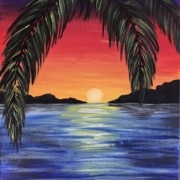 Riverview Wine and Paint - Palm Sunset