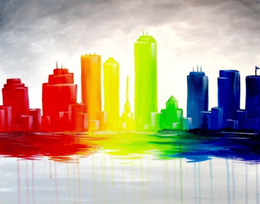 🌈✨ Orlando Paint & Sip Party: Rainbow Nights @ Gravity Taproom ✨🌆