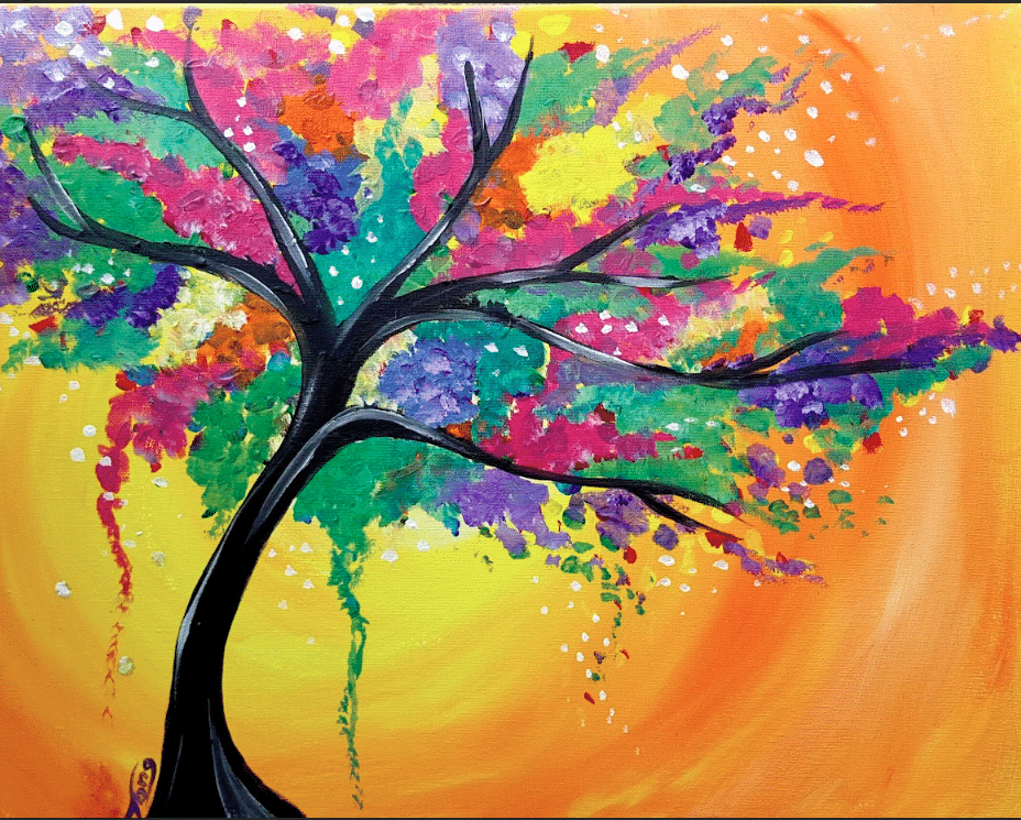 Paint and Sip at Laudy Bar - Tree of Imagination