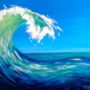 Paint and Sip Orlando Ocean Wave at Flippers SODO