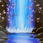 Orlando Sip and Paint: Cherry Blossom Falls at Gravity Taproom