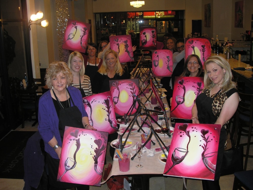 February Paint and Sip Events - Love & Sunshine on Canvas! 💕🌴