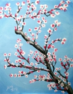 Paint and Sip Orlando Cherry Blossoms at Flippers O-Town West