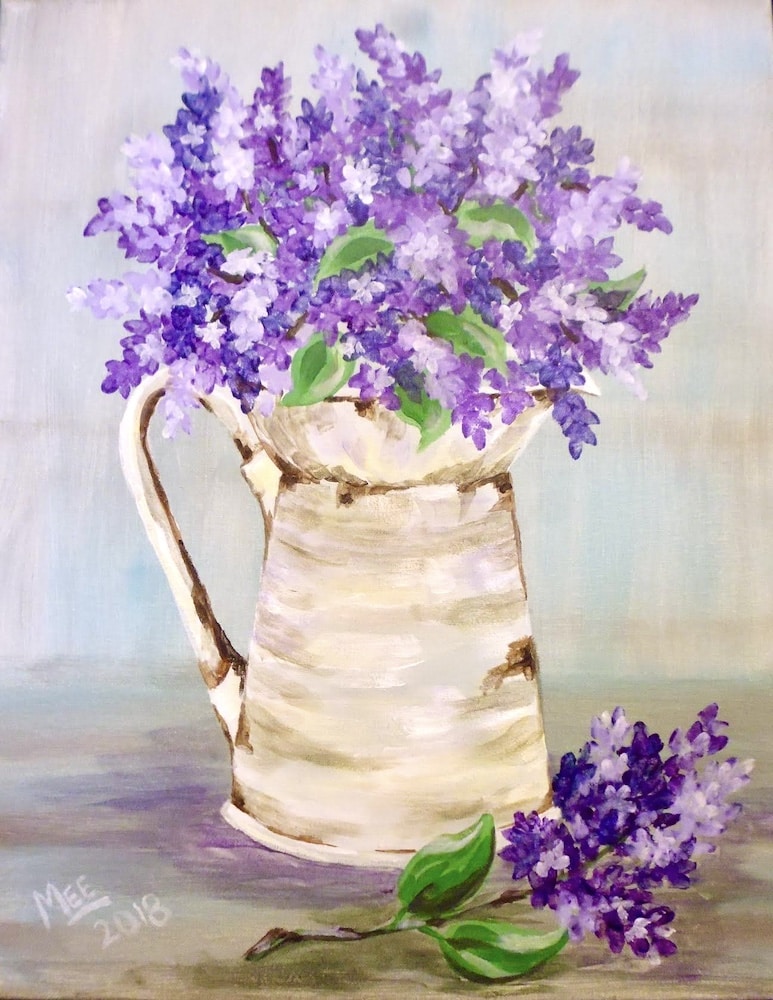 Start your evening with color at our Bonita Springs Paint Night as we create “Lilac Pitcher. ” All ages welcome, all art supplies included