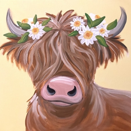 Fort Myers Paint Party - Daisy Cow