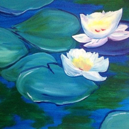 Estero Paint and Wine - Monet's Water Lillies