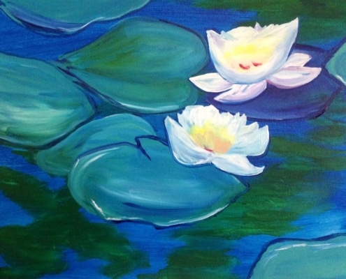 Estero Paint and Wine - Monet's Water Lillies