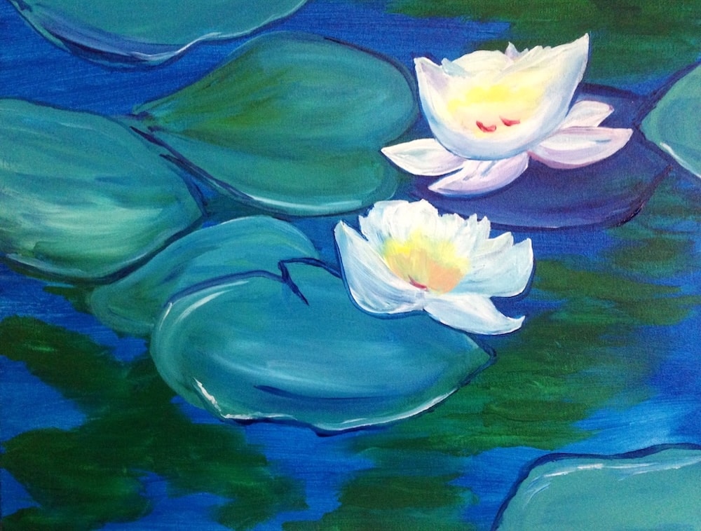 Estero Paint and Wine - Monet's Water Lillies
