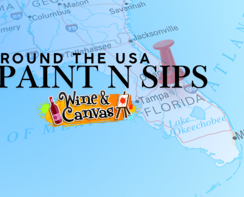 Around the USA with Wine and Canvas: Florida Edition – Sunshine, Sips & Strokes