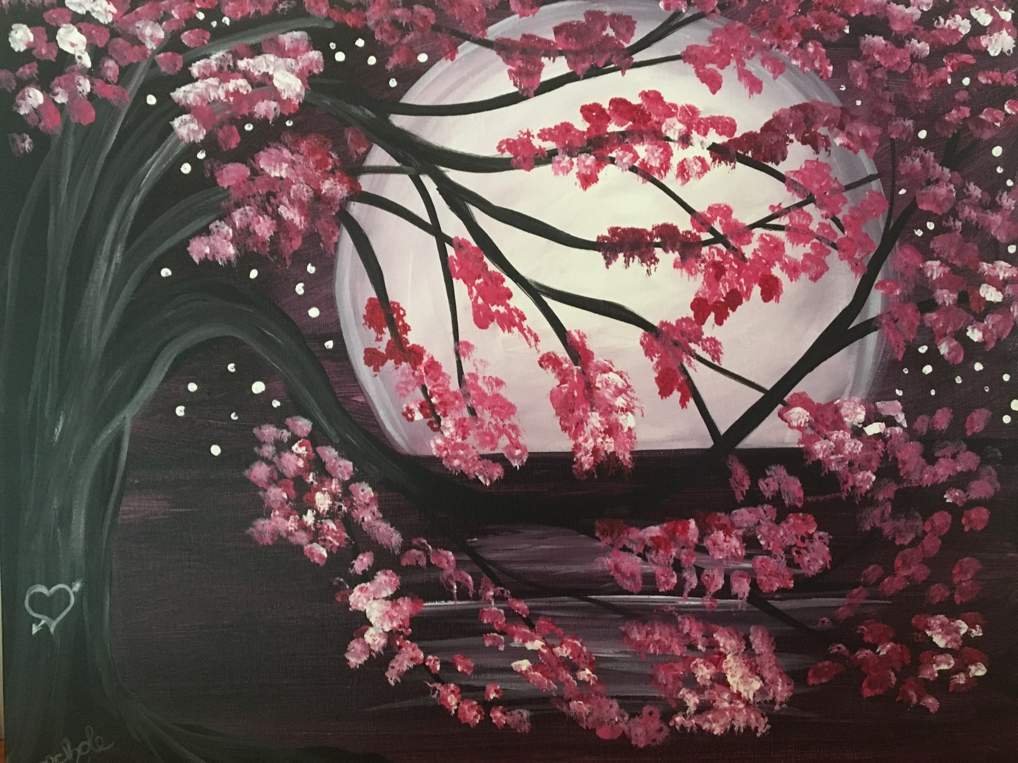 Orlando Paint and Sip Full Moon Blooms at Gravity Taproom