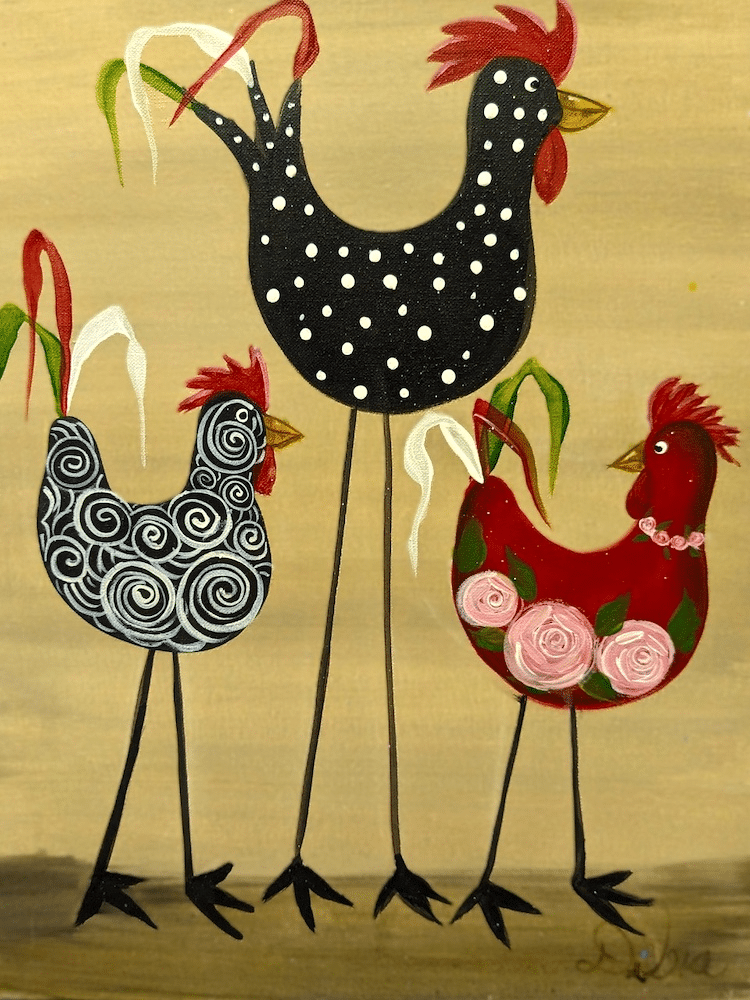 Fort Myers Painting on the Farm - Funky Chickens