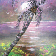 Fort Myers Canvas and Wine - Palm Tree