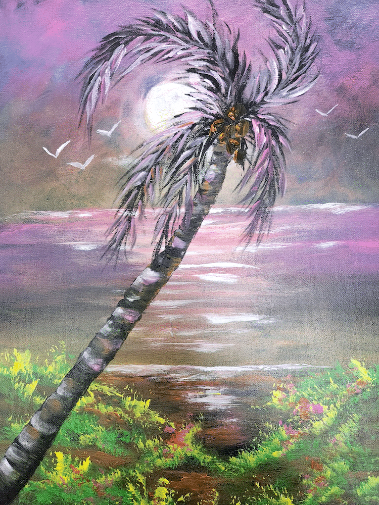Fort Myers Canvas and Wine - Palm Tree
