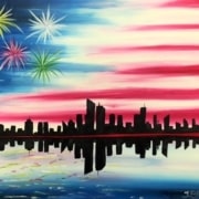 Orlando Paint and Sip Fireworks over the City at Flippers O-Town West