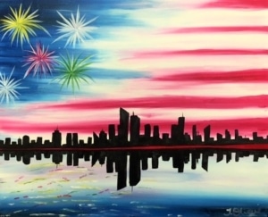 Orlando Paint and Sip Fireworks over the City at Flippers O-Town West